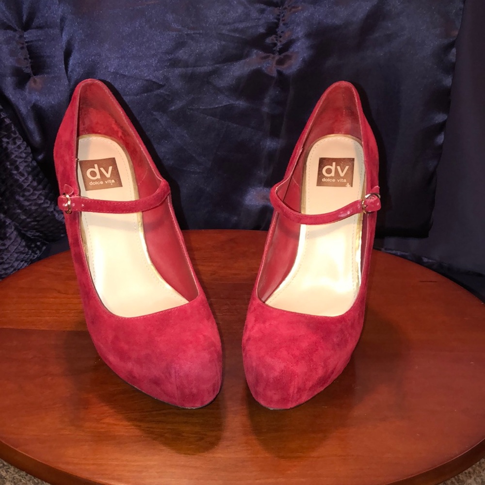 Dolce Vita Red Suede Heels